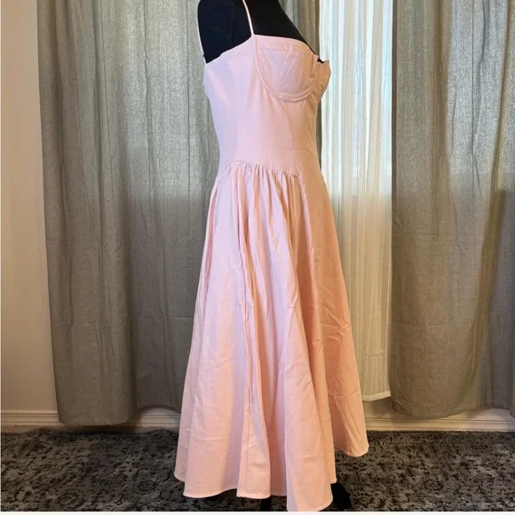 House of CB "Samaria" Ballerina
Pink Twill Corset Midi Dress/Size XL US 10-12 L+ - Picture 5 of 8